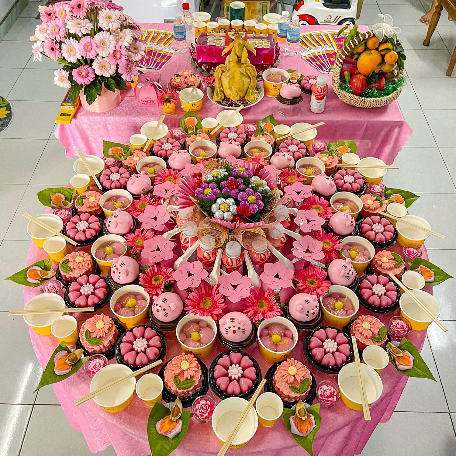 Mâm cúng đầy tháng miền Nam