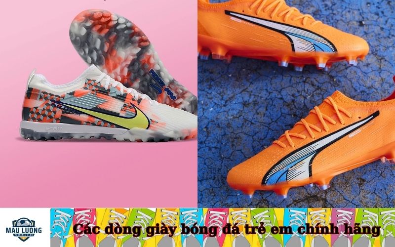 Các dòng giày bóng đá trẻ em chính hãng