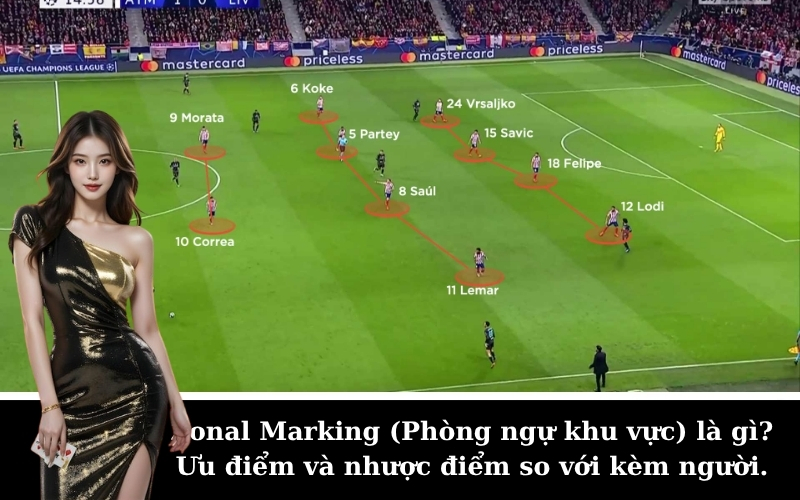 Zonal Marking (Phòng ngự khu vực) là gì? Ưu điểm và nhược điểm so với kèm người.