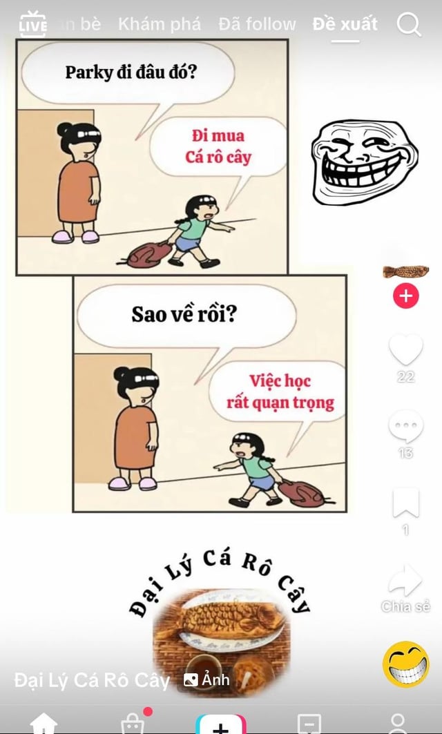 cá rô cây meme