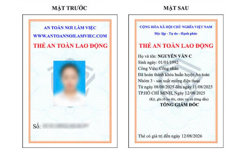 thẻ an toàn lao động