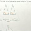 which pair of triangles can be proven congruent by sas?